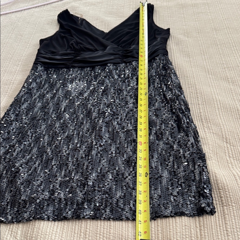 Dressbarn Elegant Black and Silver Mini Dress - Picture 9 of 10